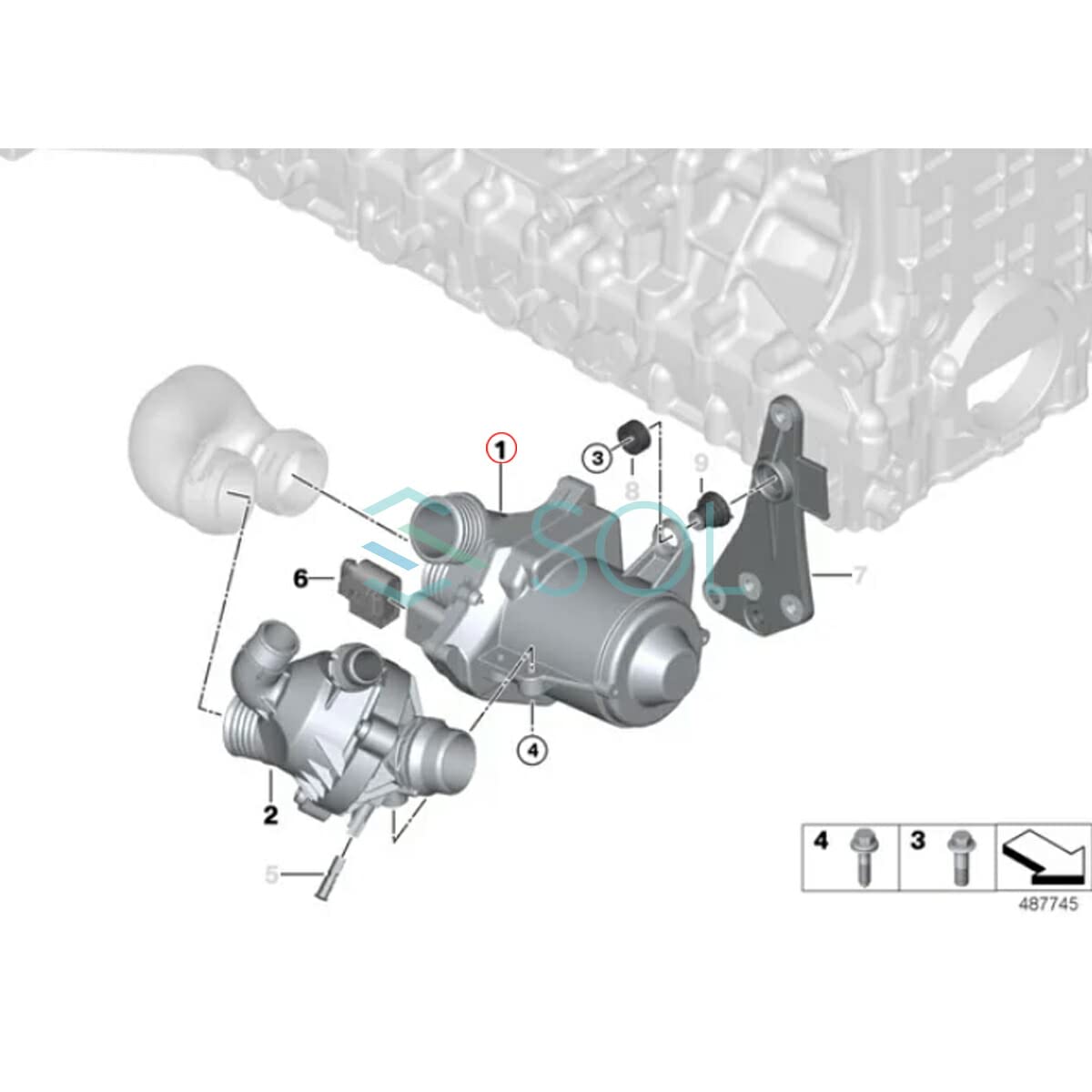 Amazon | CAPSOL ウォーターポンプ E82 E88 E90 E91 E92 E93 F10 F11